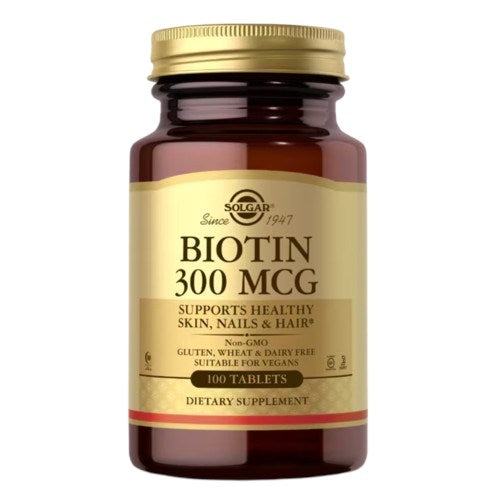 Solgar Biotinas 300 mcg - Biotinas 300 mcg 100 tablečių