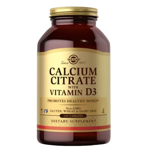 Solgar kalcio citratas su vitaminu D3 240 tablečių