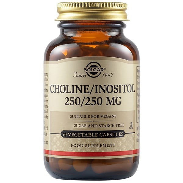 Solgar Cholinas/Inozitolis 250 mg 50 kapsulių