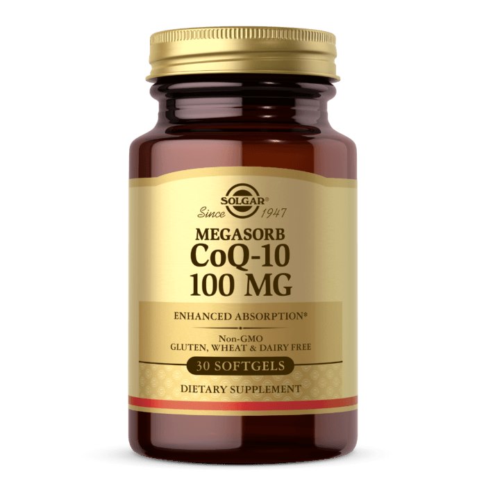 Solgar Megasorb CoQ-10 100 mg - Kofermentas Q10 - Kaneka 100 mg 30 kapsulių