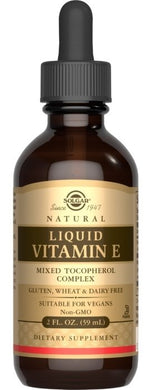 Solgar vitaminas E - natūralus vitaminas E skystoje formoje 59 ml