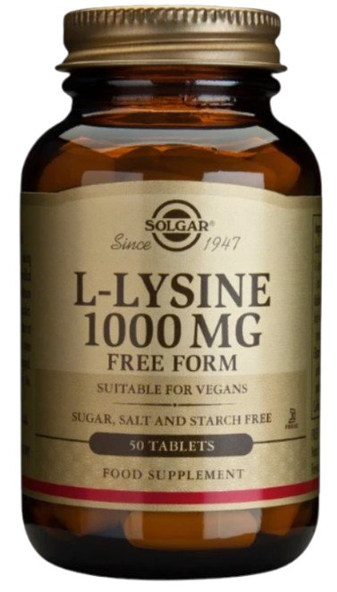 Solgar L-lizinas 1000 mg - L-lizinas 1000 mg 50 tablečių