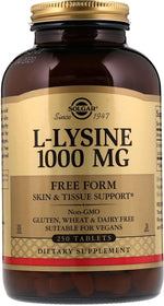 Solgar L-lizinas 1000 mg 250 tablečių