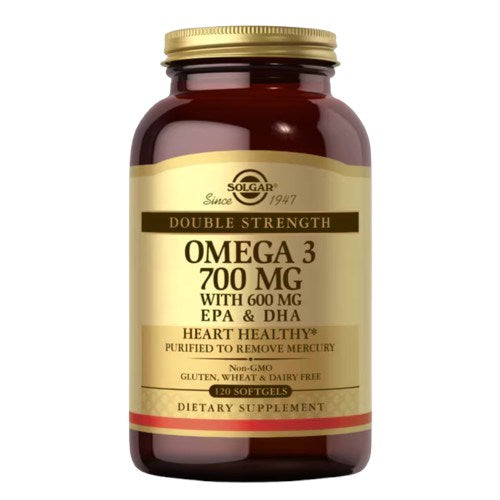 Solgar dvigubo stiprumo Omega-3 120 kapsulių