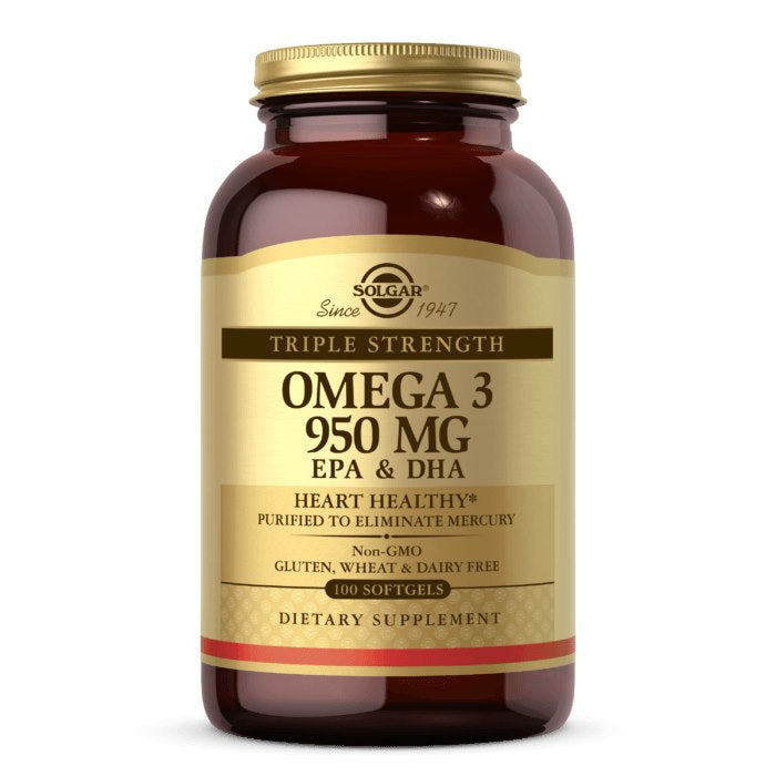 Solgar Omega 3 - 950 mg EPA ir DHA 100 kapsulių