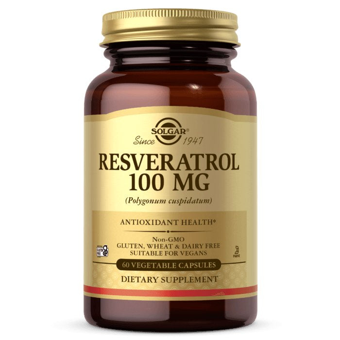 Solgar Resveratrol - Resveratrolis 100 mg 60 kapsulių