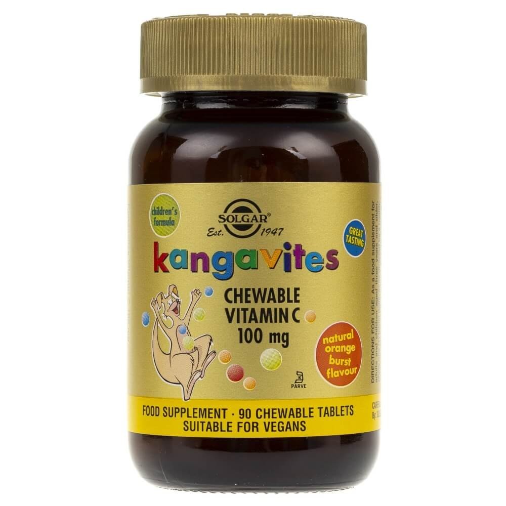 Solgar Kangavites kramtomasis vitaminas C 90 tablečių