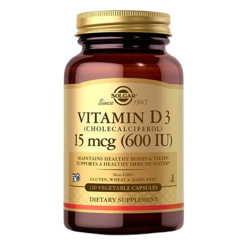 Solgar Vitaminas D3 15 mcg 600 TV 120 kapsulių