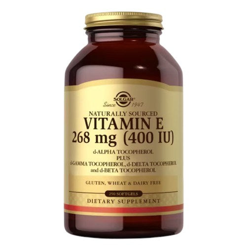 Solgar vitamino E mišinys 268 mg 400 TV 250 kapsulių
