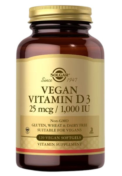 Solgar Vitaminas D3 25 mcg 1000 TV - Vitaminas D3 120 kaps.