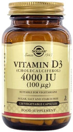 Solgar Vitaminas D3 4000 TV 100 mcg 120 kapsulių