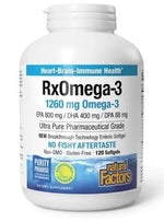 NATŪRALŪS VEIKSNIAI RxOmega-3 120 kapsulių