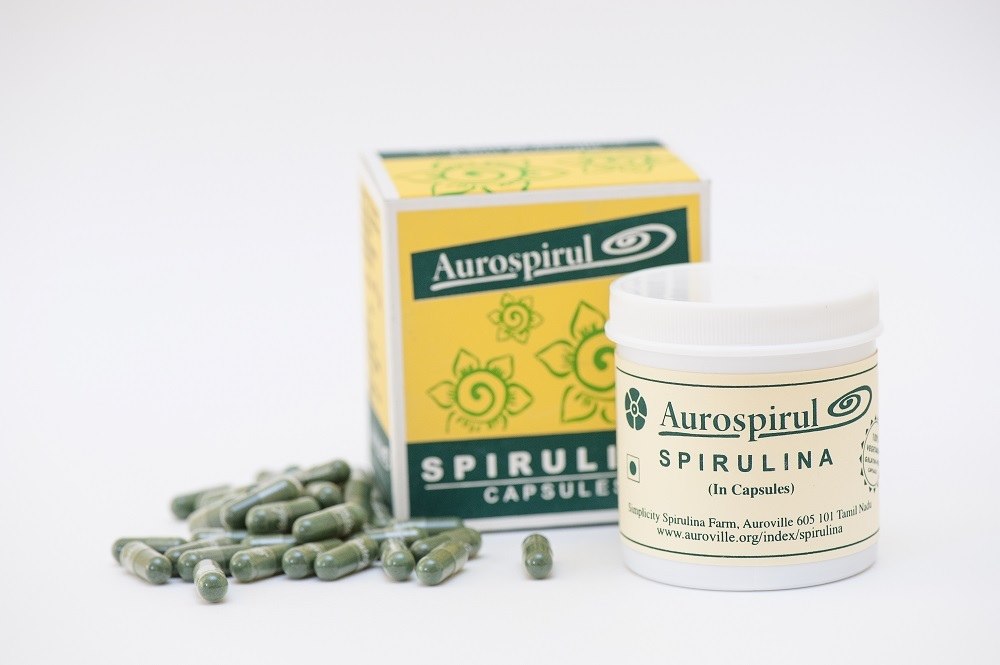 AUROSPIRUL Spirulina 100 kapsulių