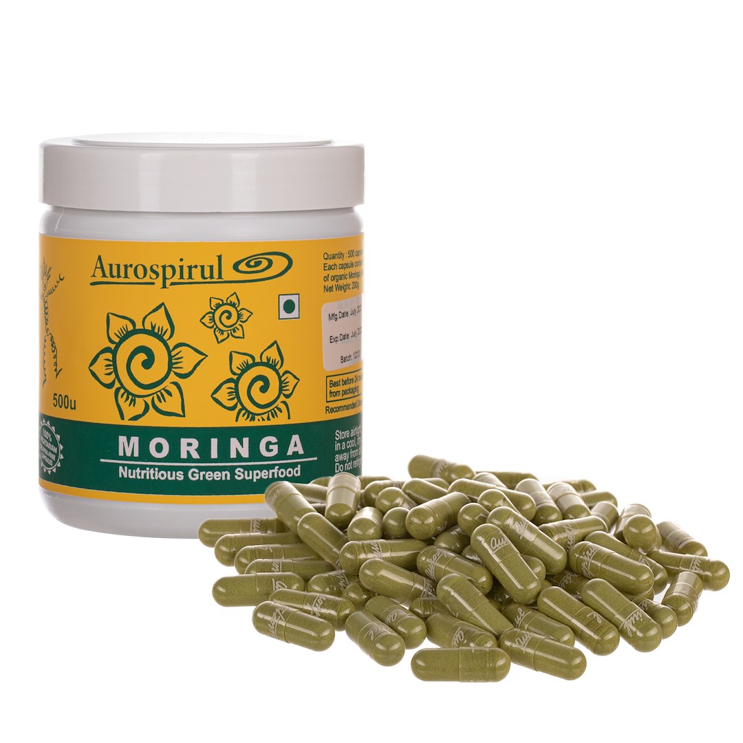 AUROSPIRUL Moringa 500 kapsulių