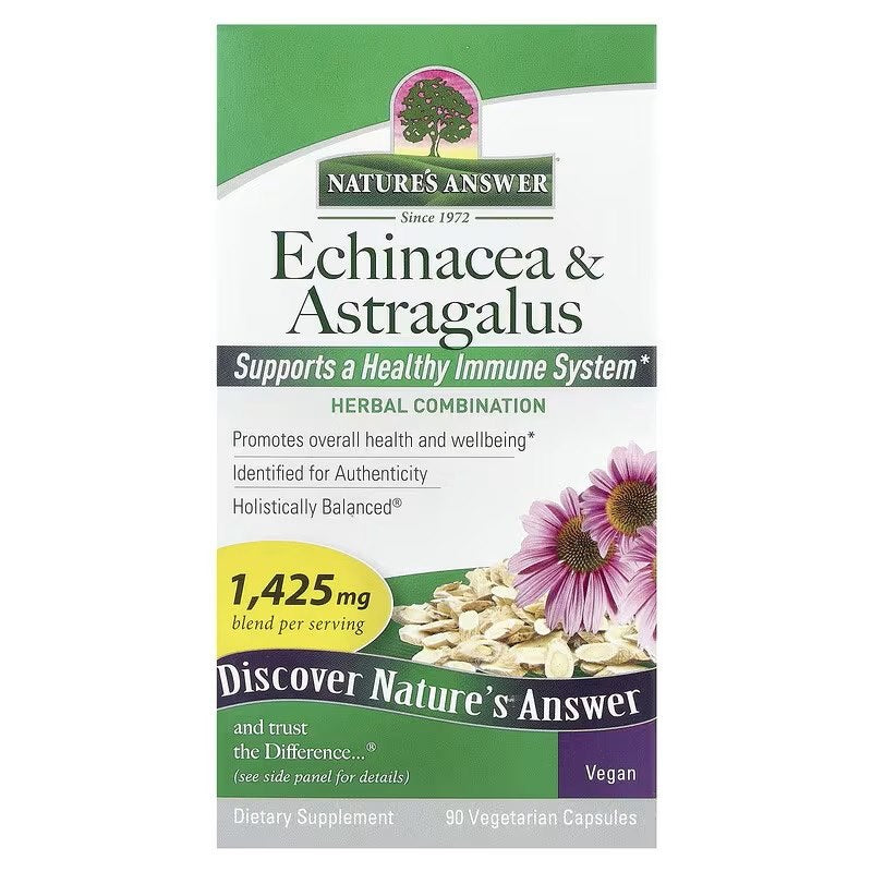 Nature's Answer Ežiuolė ir astragalus 90 kapsulių