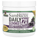 Nature's Answer Sambucus Daily guminukai 2 kartus stipresni už juoduosius šeivamedžius 45 guminukai