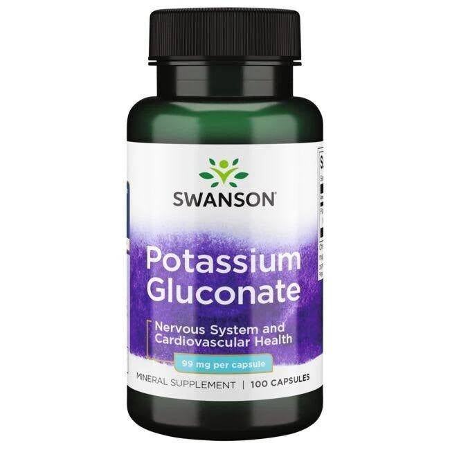 Swanson kalio gliukonatas 99 mg 100 kapsulių