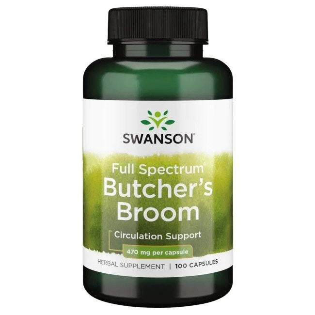 Swanson pilno spektro mėsininko šluota 470 mg 100 kapsulių