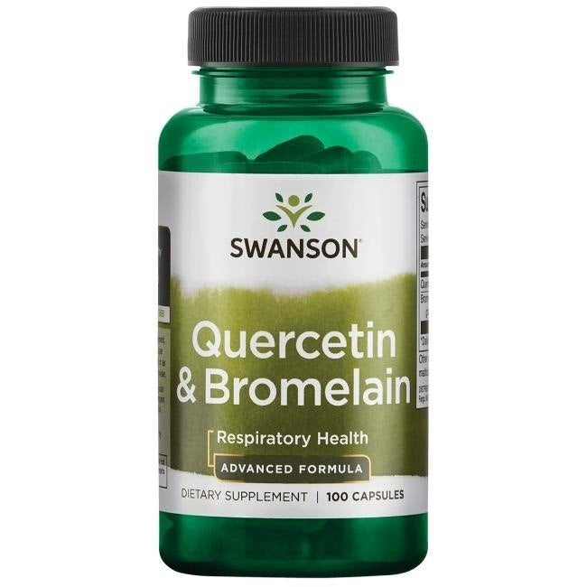Swanson kvarcetinas ir bromelainas - kvercetinas + bromelainas 100 kapsulių