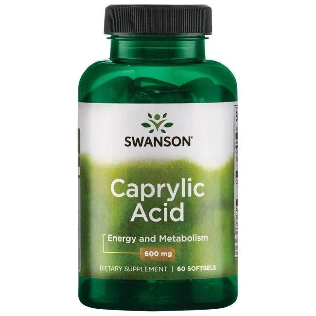 Swanson kaprilo rūgštis 600 mg 60 kapsulių