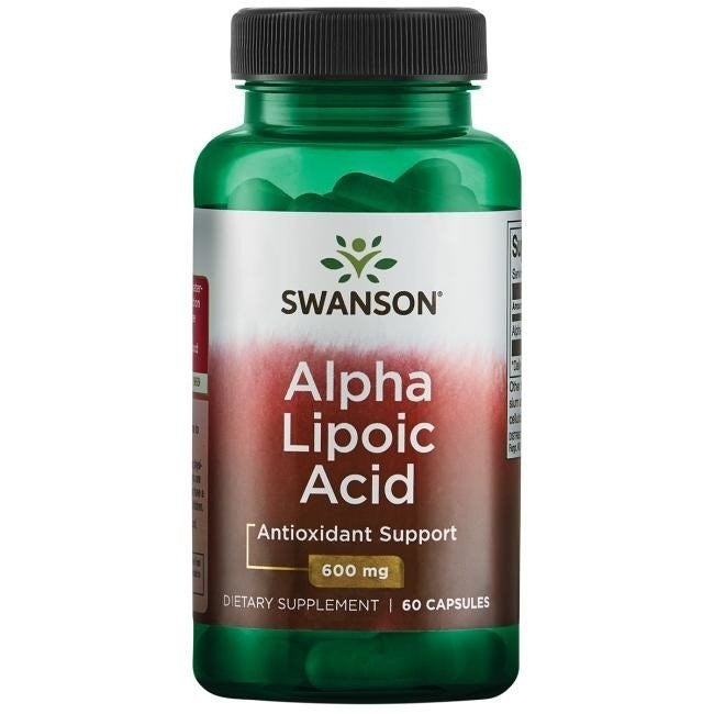Swanson alfa lipoinė rūgštis 600 mg, ALA 60 kapsulių