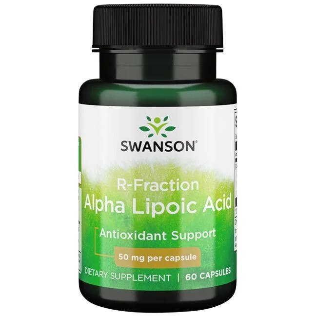 Swanson R frakcija alfa lipoinė rūgštis 50 mg 60 kapsulių