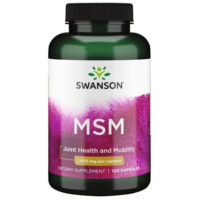 Swanson sieros MSM - metilsulfonilmetanas 1000 mg 120 kapsulių