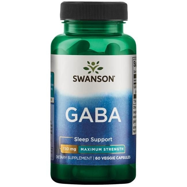 Swanson GABA 750 mg 60 kapsulių