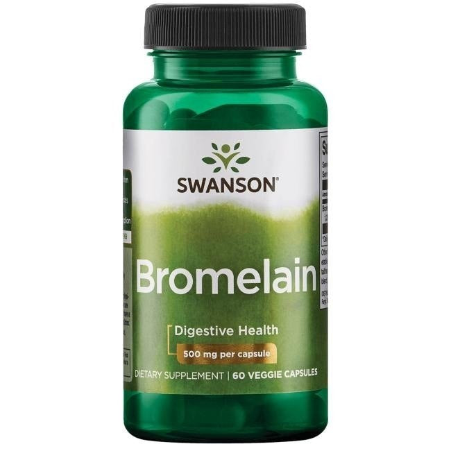 Swanson Bromelain Maksimalus stiprumas 60 kapsulių