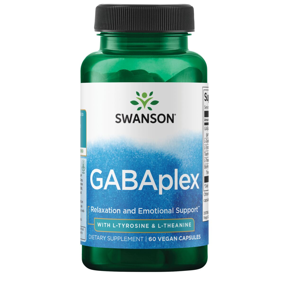 Swanson GABAplex su L-tirozinu ir L-teaninu 60 kapsulių