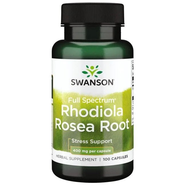 Swanson pilno spektro Rhodiola Rosea šaknis 400 mg 100 kapsulių