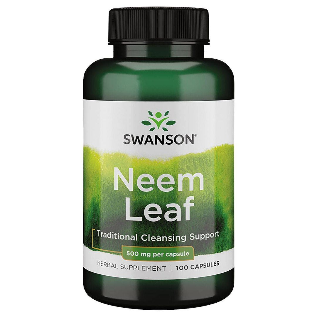 Swanson Neem lapai 500 mg 100 kapsulių