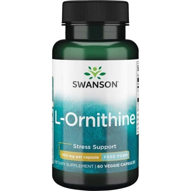 Swanson L-ornitinas 500 mg 60 kapsulių