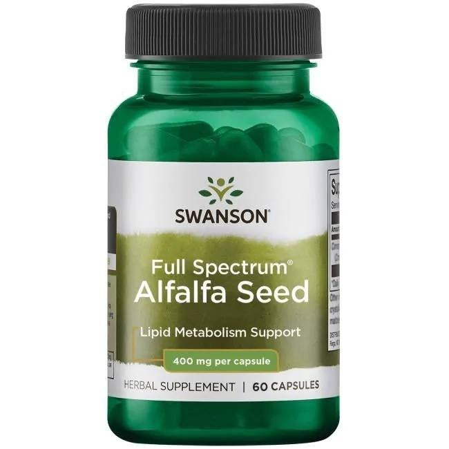 Swanson pilno spektro liucernos 400 mg 60 kapsulių