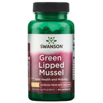 Swanson žaliosios midijos su spurgais 500 mg 60 kapsulių