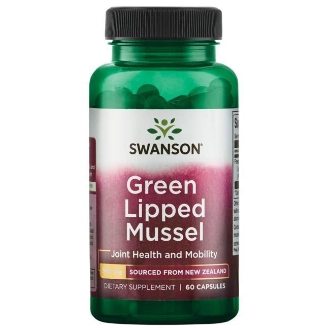 Swanson žaliosios midijos su spurgais 500 mg 60 kapsulių