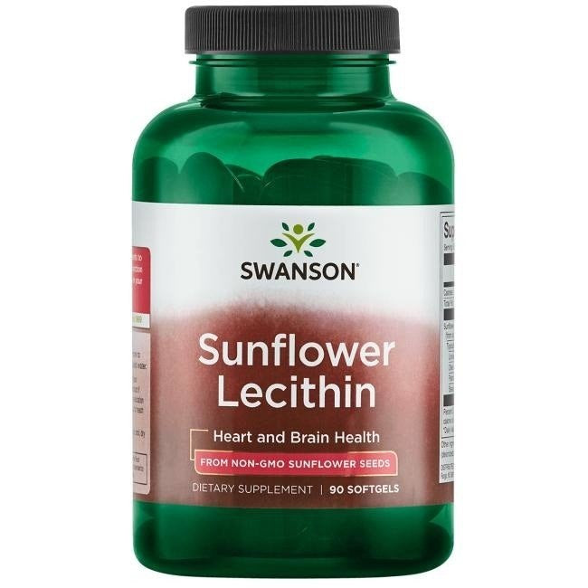 Swanson saulėgrąžų lecitinas 1200 mg 90 kapsulių