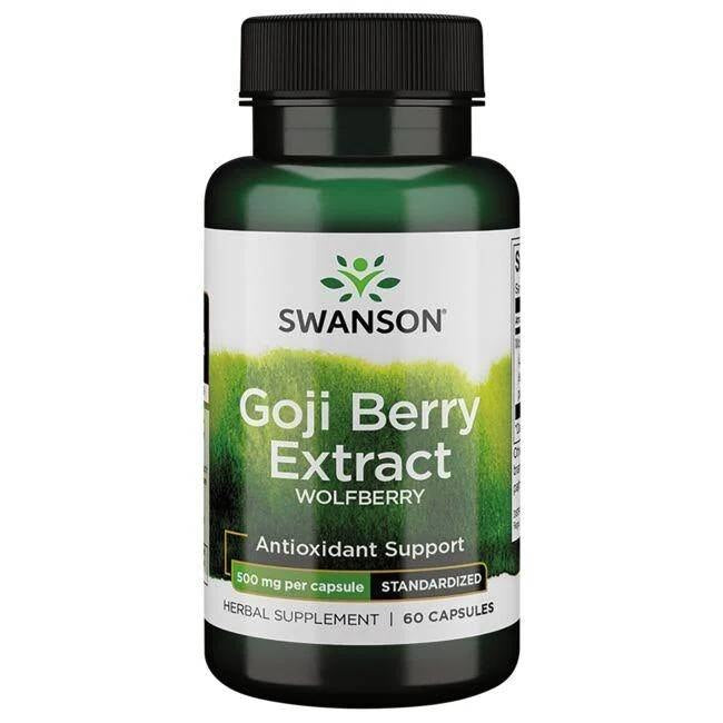 Swanson Goji ekstraktas 500 mg - Goji vaisių ekstraktas 60 kapsulių