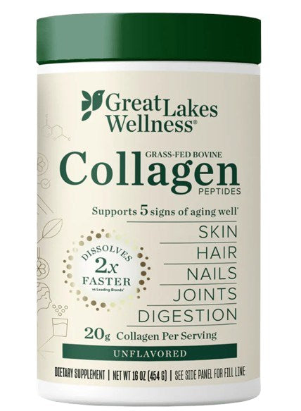 GREAT LAKES WELLNESS žole šertų galvijų kolageno peptidai – kolageno peptidų kompleksas 454 g