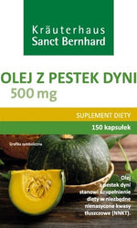 KRAUTERHAUS SANCT BERNHARD Moliūgų sėklų aliejus 500 mg 150 kapsulių