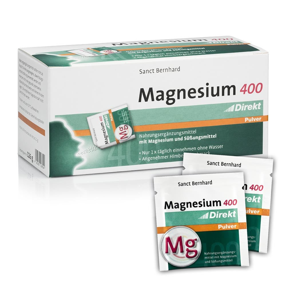 KRAUTERHAUS SANCT BERNHARD Magnesium 400 Direkt paketėliai 2,1 g 60 vnt.