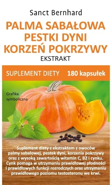 KRAUTERHAUS SANCT BERNHARD Saw palmetto, moliūgų sėklos, dilgėlių šaknų ekstraktas 180 kaps.