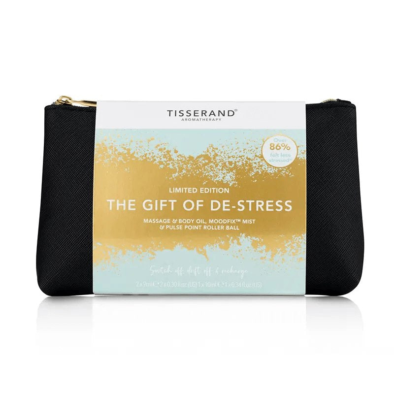 TISSERAND AROMATERAPIJA Streso mažinimo dovana – 3 produktų dovanų rinkinys kosmetinėje