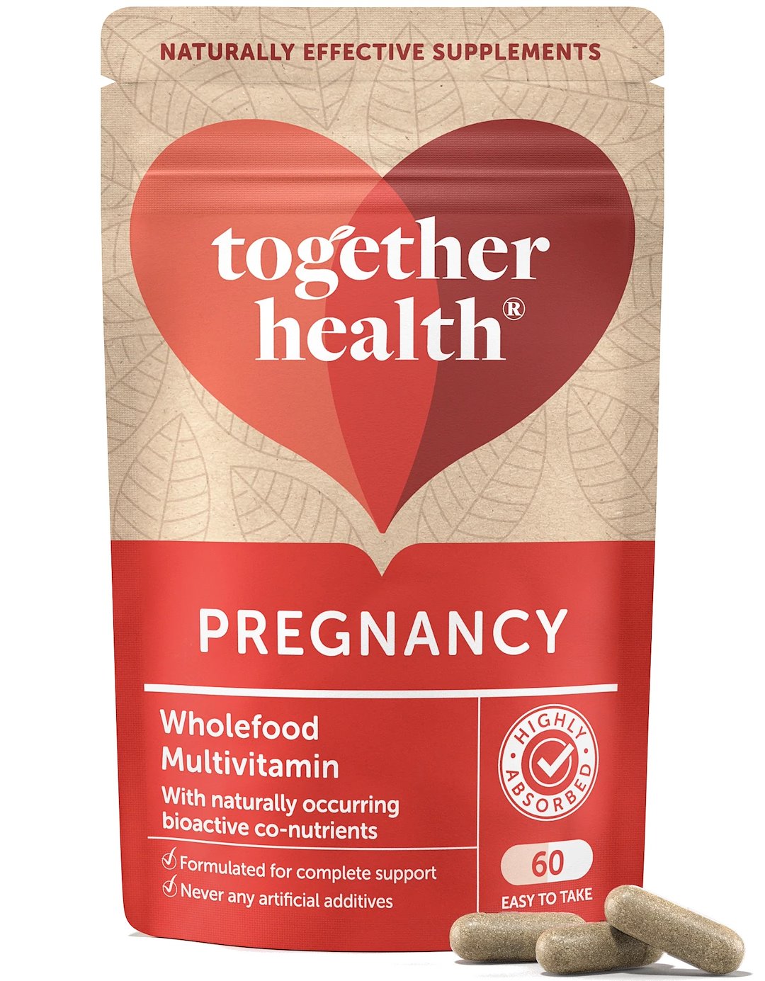 TOGETHER Nėštumas - Vitaminai ir mineralai nėščioms moterims 60 kapsulių
