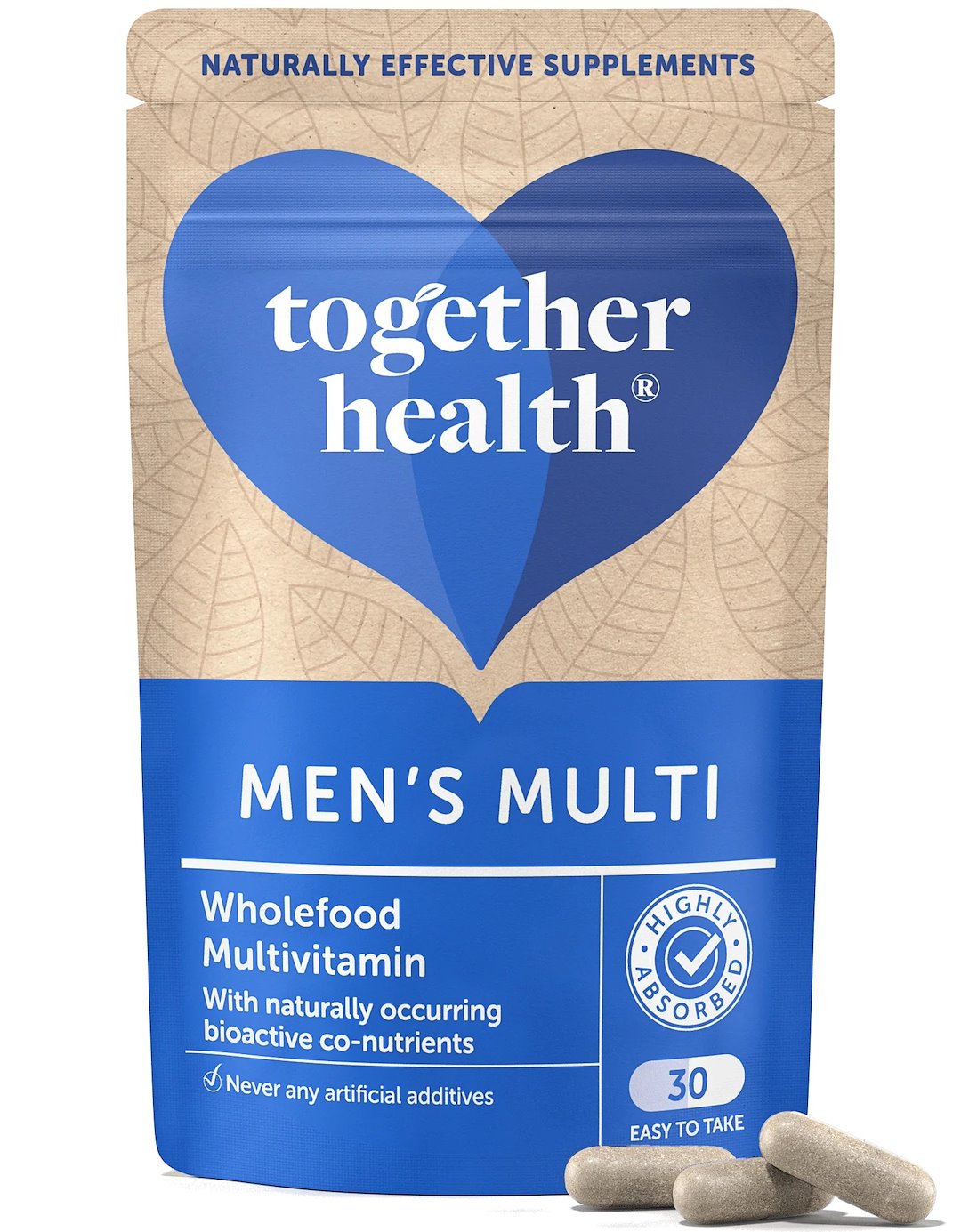 TOGETHER vyrų multivitaminai ir mineralai vyrams 30 kapsulių