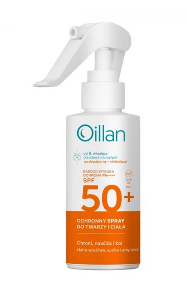 OILLAN apsauginis purškiklis nuo saulės SPF50 125 ml