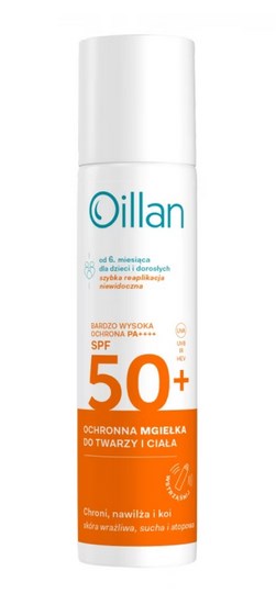 OILLAN apsauginis purškiklis nuo saulės SPF50 75 ml
