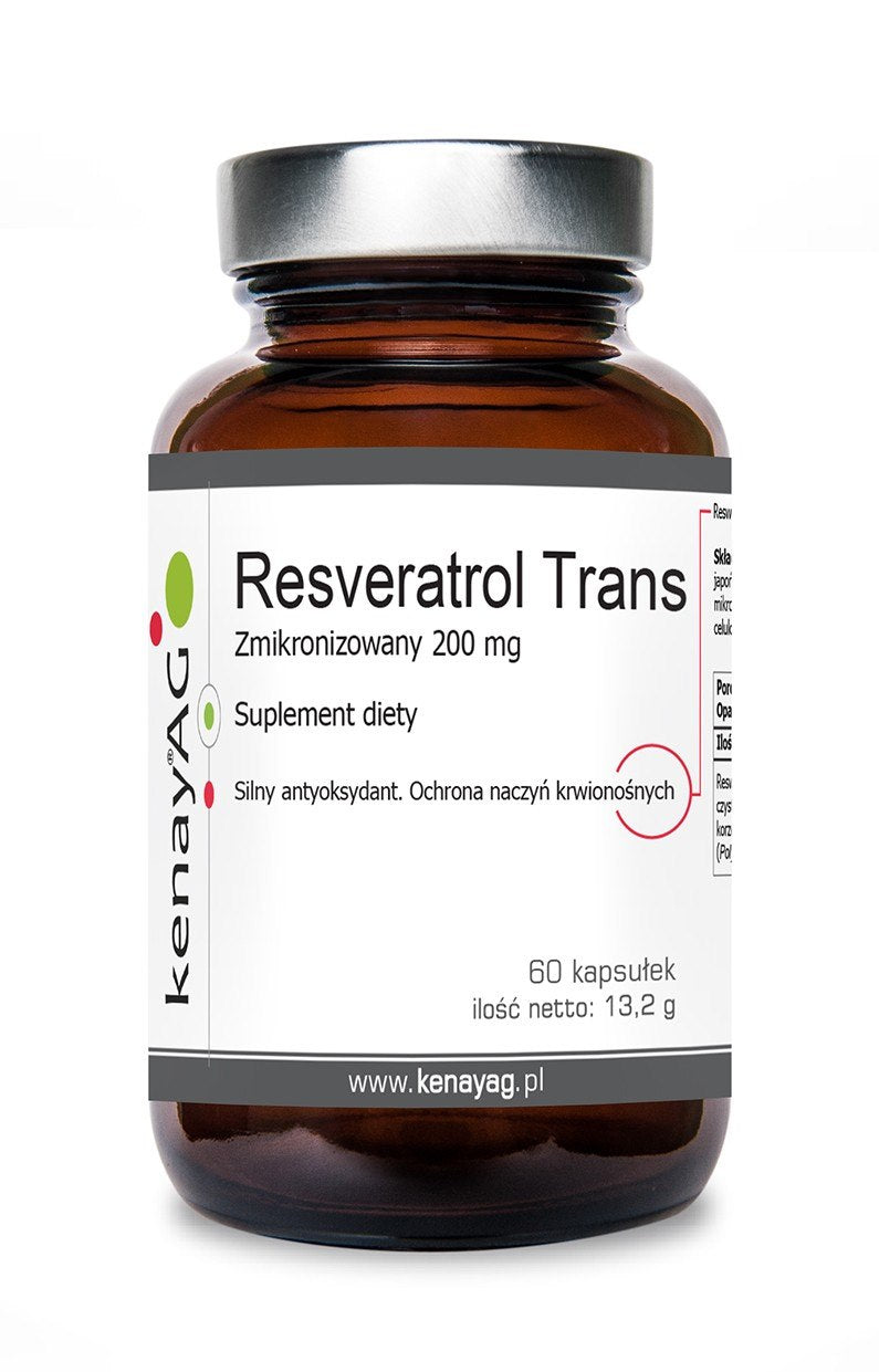 KENAY mikronizuotas resveratrolis 200 mg 60 kapsulių