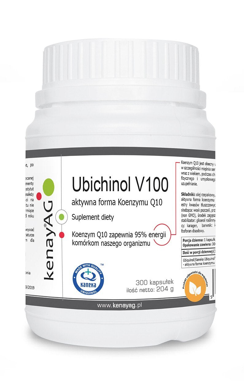 KENAY ubichinolio kofermentas Q10 V100 300 kapsulių