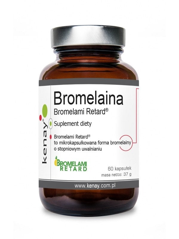 KENAY Bromelain - Bromelami Retard 60 kapsulių